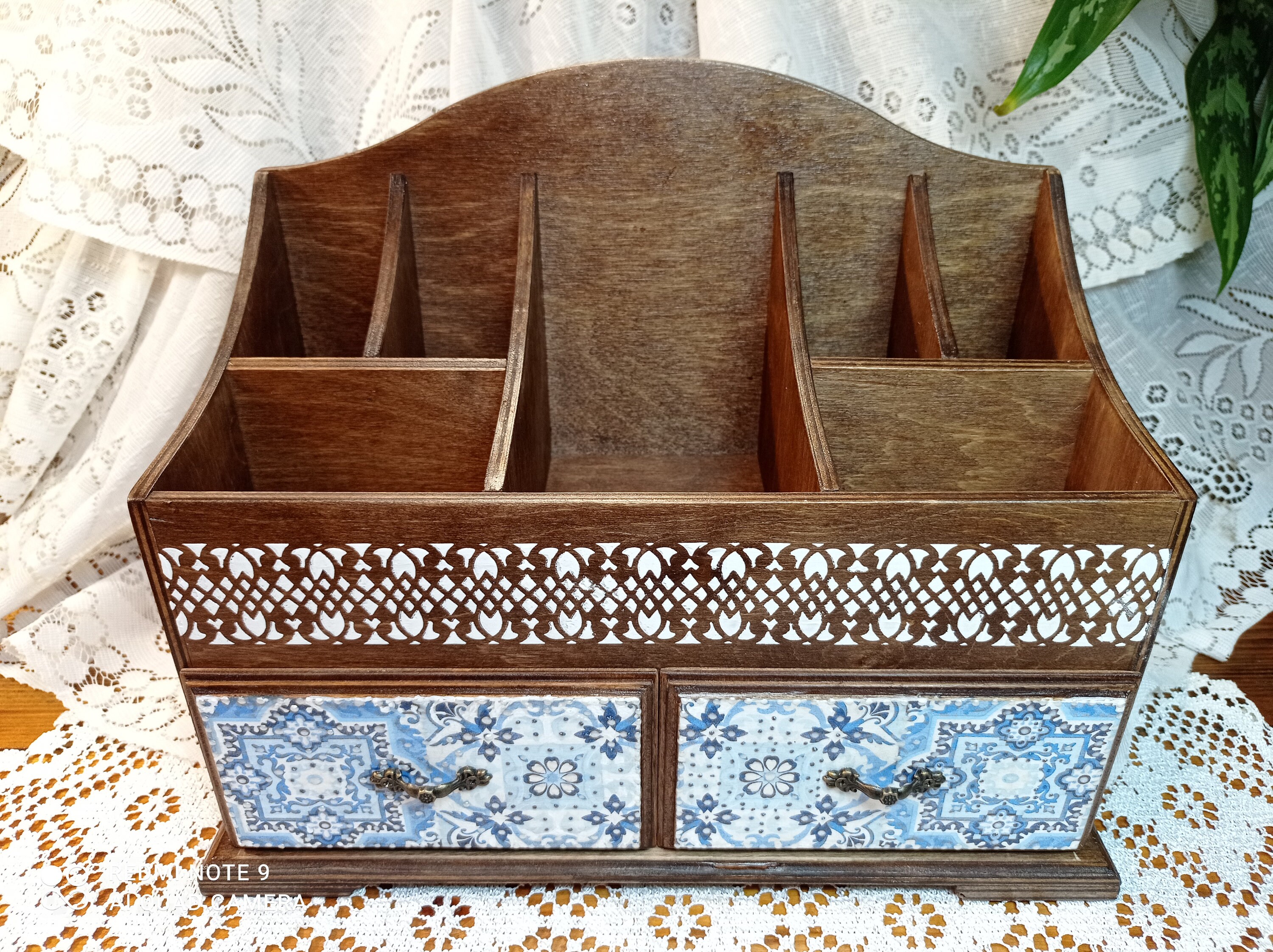 Wooden Makeup Storage Organizer Box Cosmetic Etsy