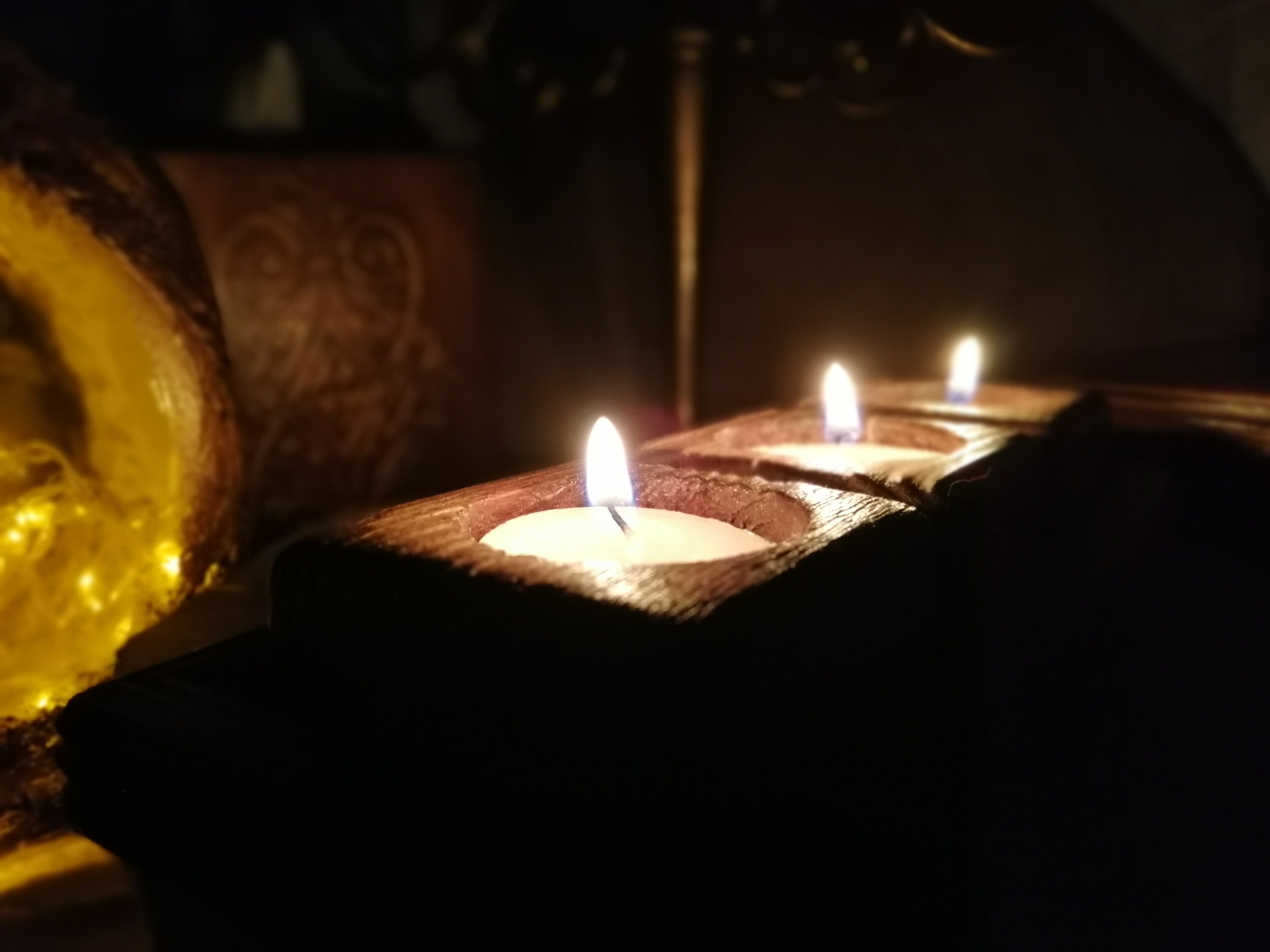 Kerzenständer Set aus Holz Rustikaler Kerzenhalter | Etsy