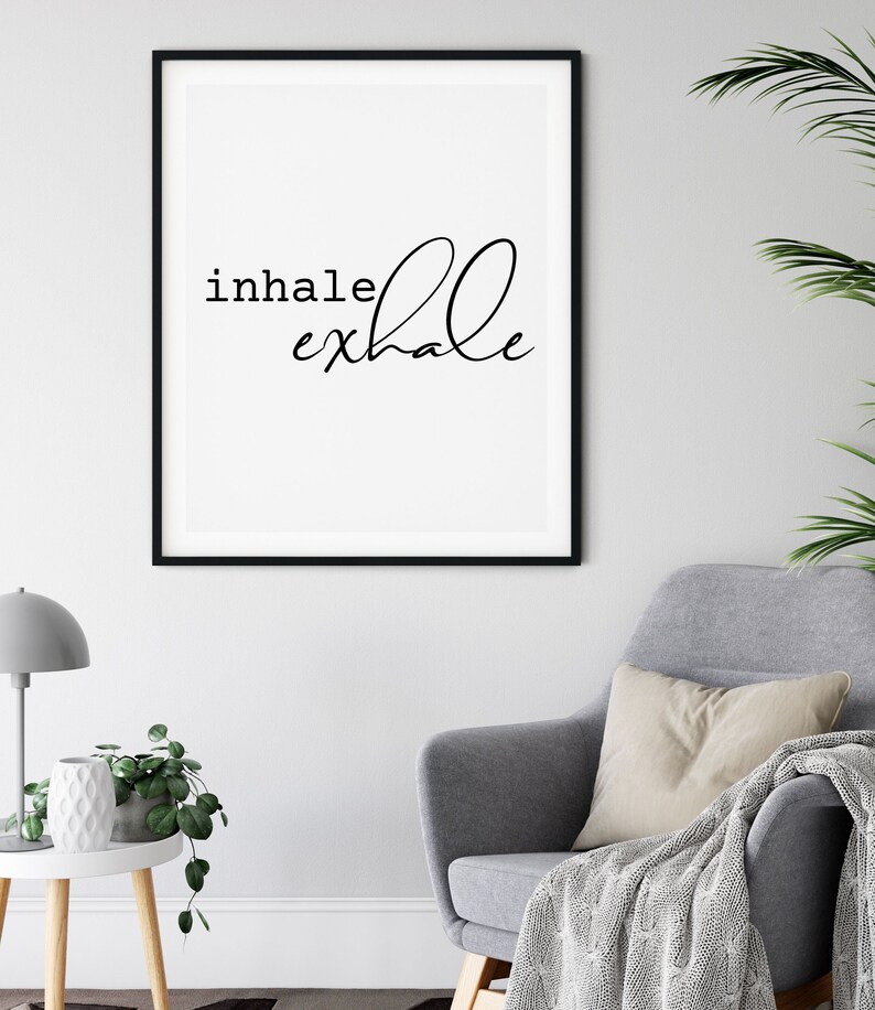 Inhale Exhale Wall Art Etsy