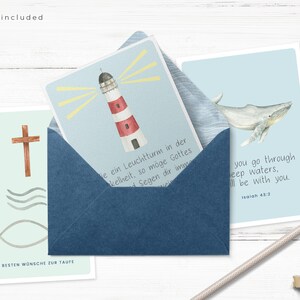 Maritieme doop Clipart PNG, blauwe vis aquarel walvis, creatieve troef aquarell, religieuze cross art jongens, symbolen communie / bevestiging afbeelding 4
