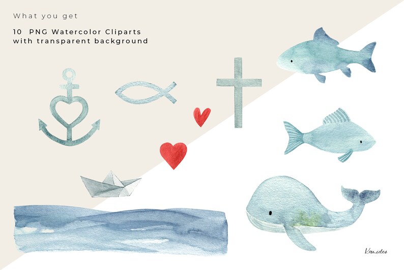 Baptism Watercolor Clipart Set Baptism Invitation Template Etsy Schweiz