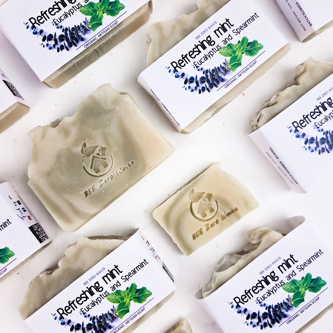 Refreshing Mint Eucalyptus & Spearmint Organic Vegan Soap Bar UK ...