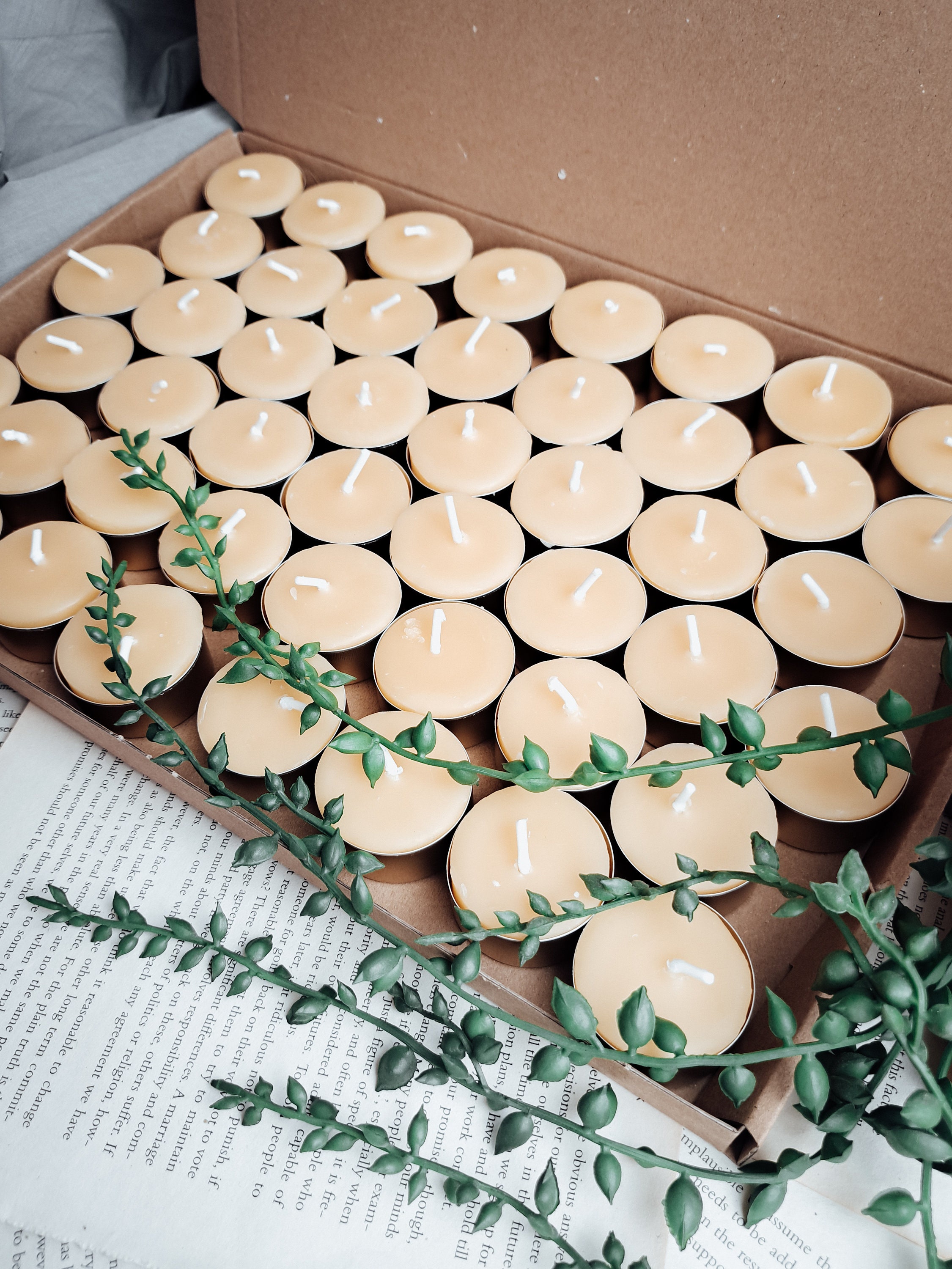 Pure Beeswax Tealights UK Handmade by BEE Zero Waste Etsy UK