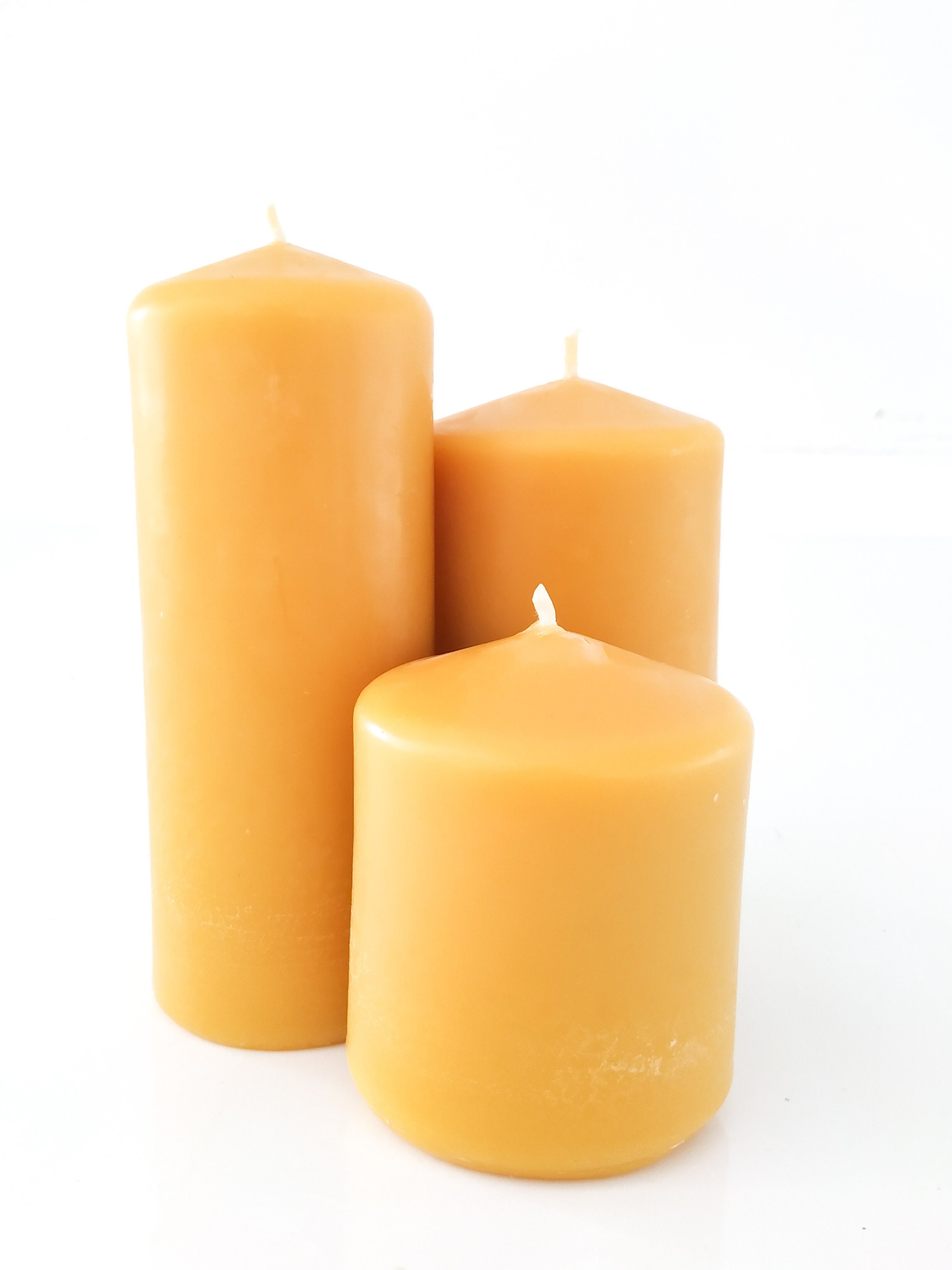 Beeswax Church Candle Hand Poured in UK BEE Zero Waste Etsy UK