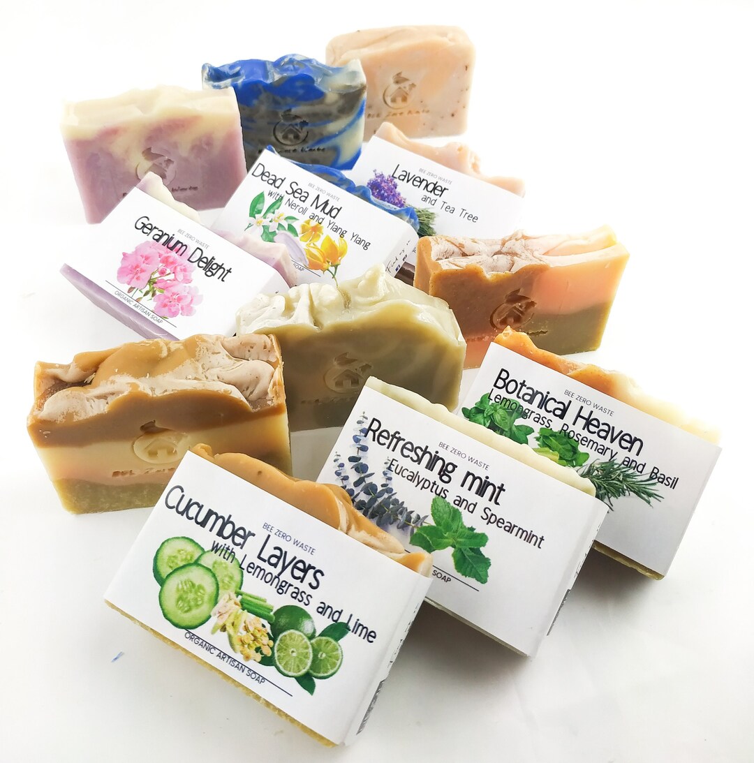 Set of 3 Handmade All Natural Vegan Soap Bar, Palm Oil Free, Organic ...