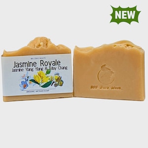 Botanical Artisan Soap Bar - UK Handmade, Natural Organic Vegan, Cold Processed - Cruelty-Free, Palm Oil-Free, Plastic-Free Body Soaps JASMINE ROYALE