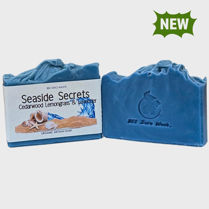 Botanical Artisan Soap Bar - UK Handmade, Natural Organic Vegan, Cold Processed - Cruelty-Free, Palm Oil-Free, Plastic-Free Body Soaps SEASIDE SECRETS
