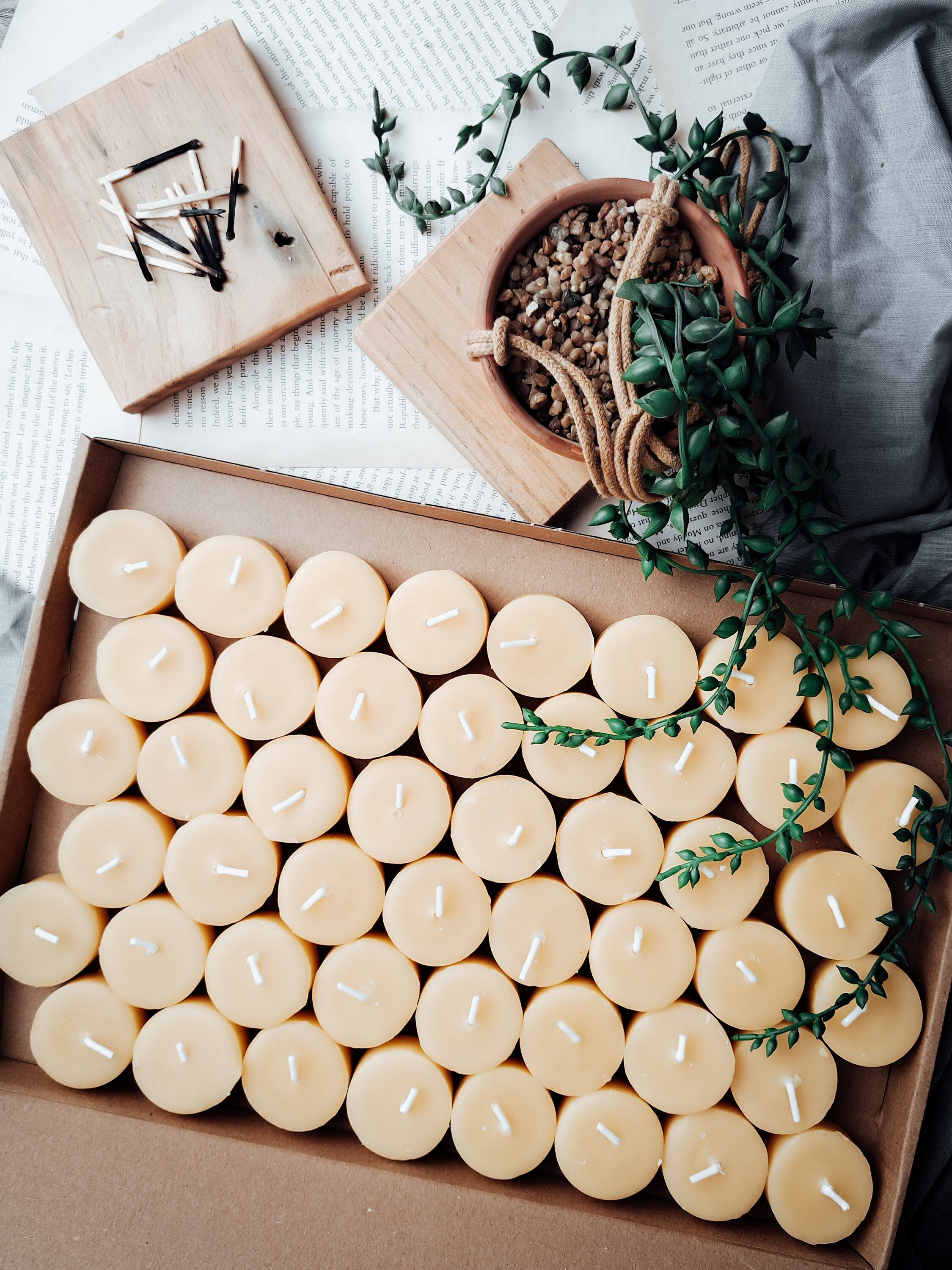 Pure Beeswax Tealights UK Handmade by BEE Zero Waste Etsy UK