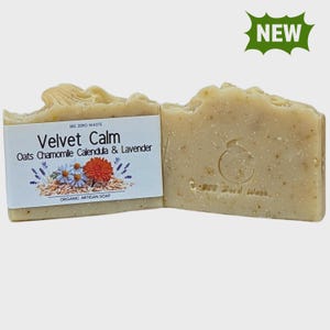 Botanical Artisan Soap Bar - UK Handmade, Natural Organic Vegan, Cold Processed - Cruelty-Free, Palm Oil-Free, Plastic-Free Body Soaps VELVET CALM