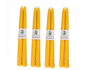 Elegant Beeswax Taper Candles - 4 Pair Bundle - Hand-Dipped, Long-Burning, Get more for less with our 4-pair candle bundles!