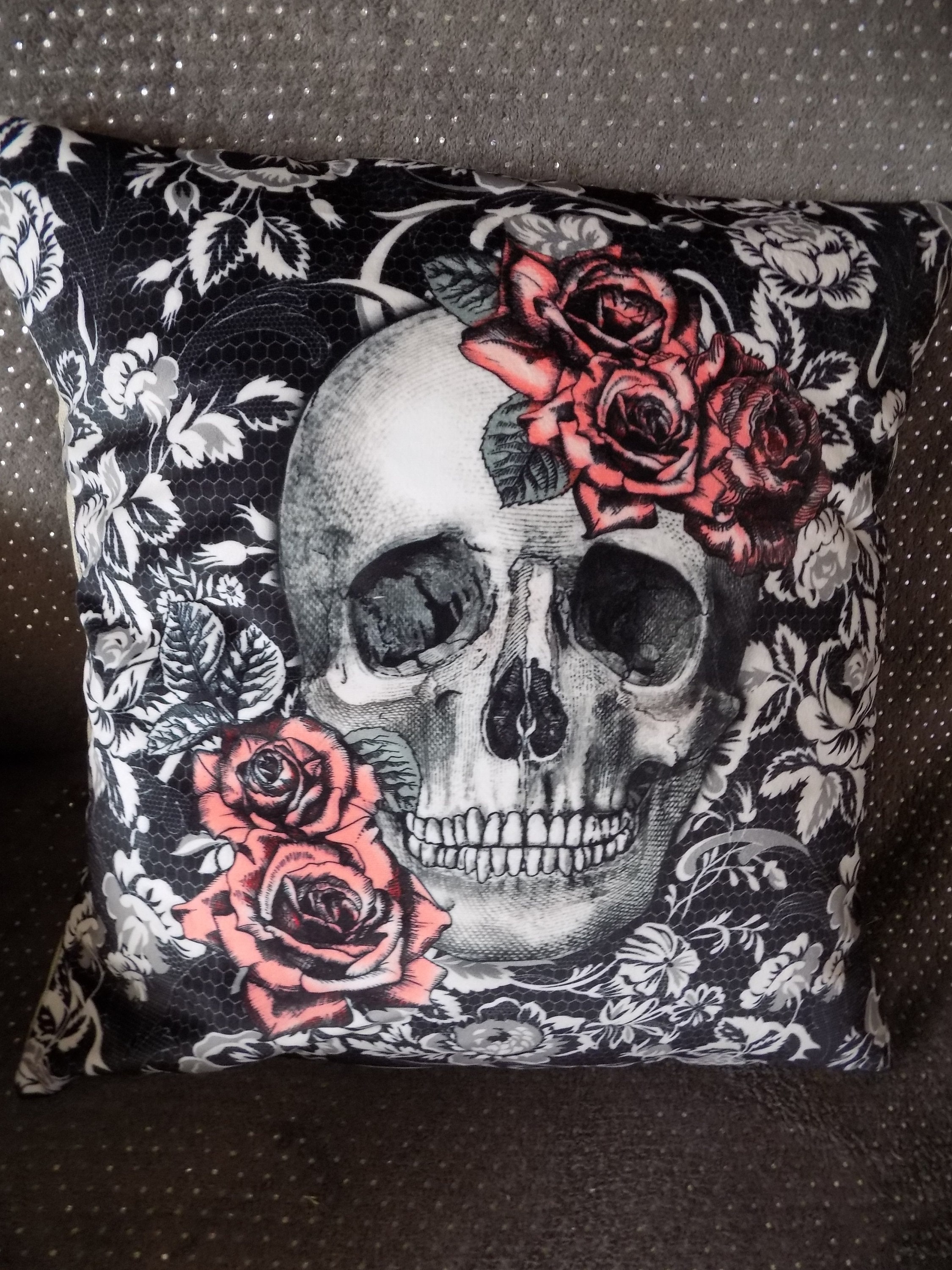 Housse de Coussin 45 X Tête Mort