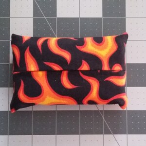 Flame Print Pocket Tissue Holder, Tissue Pouch, Purse Tissue holder, Fabric Tissue Holder, Car or  Travel  tissue holder