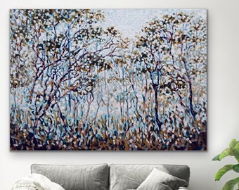 Bush Song -  Original Abstract Australian Bush Nature Painting Stretched Canvas Wall Art Print