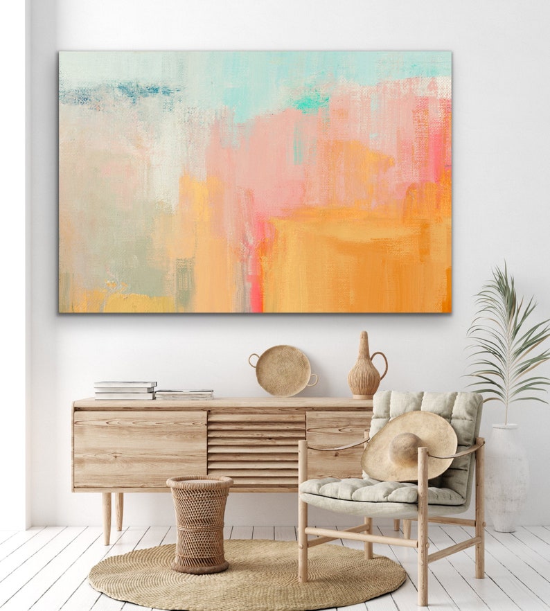 Faded Glory - Edie Fogarty - Original Abstract Painting Stretched Canvas Wall Art Print 