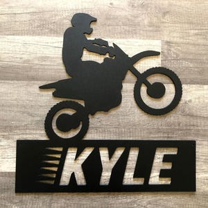 Dirt Bike - Motorcycle - Personalized Steel Sign - Metal Art - SQ100
