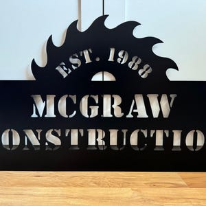 Carpenters Workshop - Saw Sign - Garage Sign - Personalized Steel Sign - Metal Art - OV200