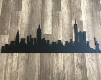 New York City, New York Skyline - Steel Sign - Metal Art - REC24-36