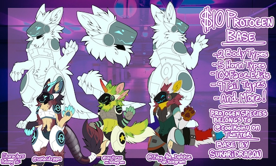 Just got my sona sheet made! : r/protogen