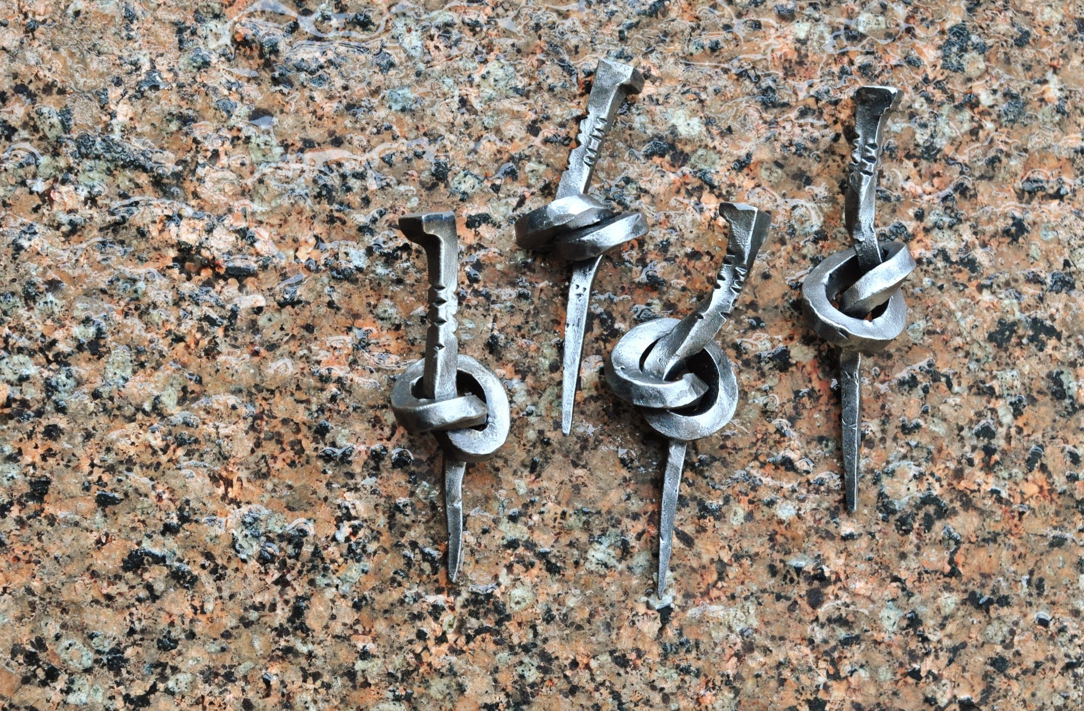 4 Piece Hand Nail Knot Wall Hooks Decor Wedding Gift Etsy