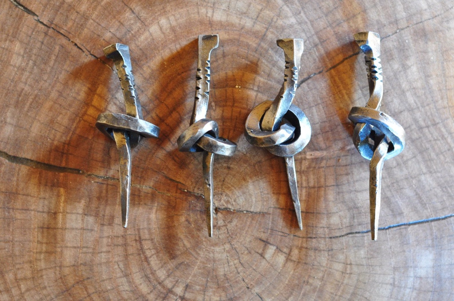 4 Piece Hand Nail Knot Wall Hooks Decor Wedding Gift Etsy