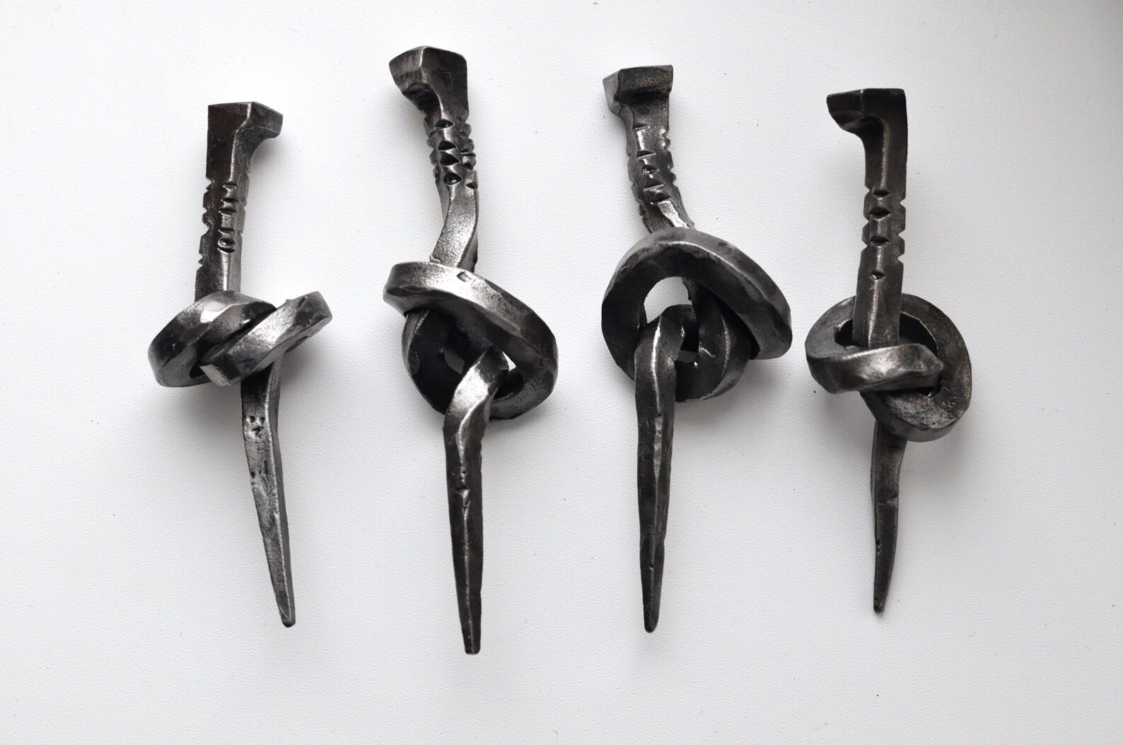 4 Piece Hand Nail Knot Wall Hooks Decor Wedding Gift Etsy