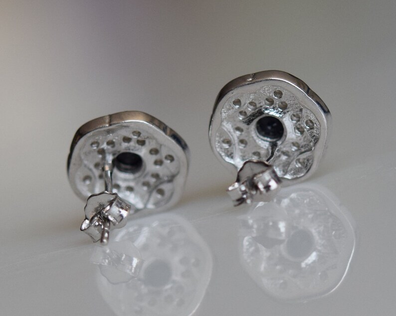 Hexagon Shaped 925 Sterling Silver Earning With Natural Ruby Stone TGW 2.96 Gm Also Available in Other Gems Colors Earrings