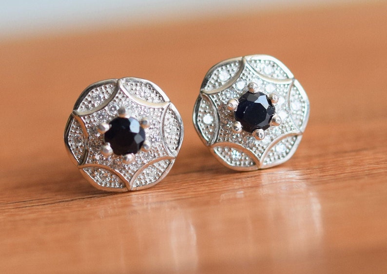 Hexagon Shaped 925 Sterling Silver Earning With Natural Ruby Stone TGW 2.96 Gm Also Available in Other Gems Colors Earrings