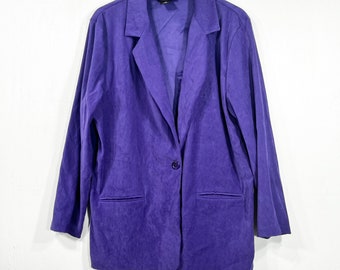 vintage briggs new york size 18 extra large deep purple blazer