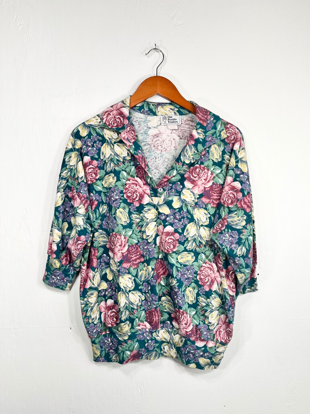 Vintage Old Pueblo Traders Floral Polo Size Extra Large Etsy