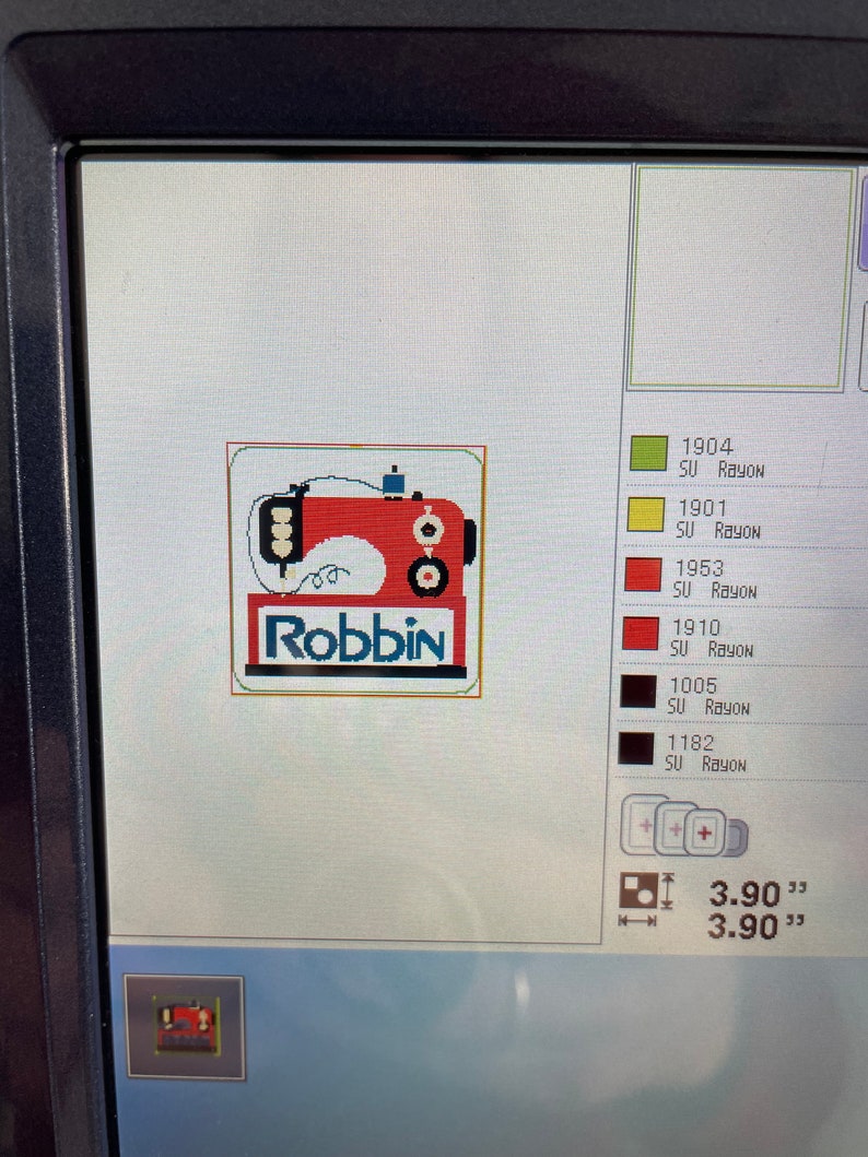 Sewing Machine Name Tag Embroidered Design Customizable for Etsy