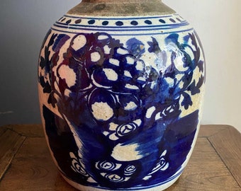 Blau Weiß handarbeit alt Geschenk H18XD15 A4005 China Vase Porzellan Deko 