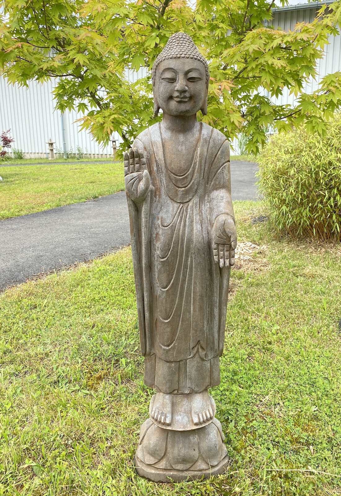 Standing Buddha Garden Statue