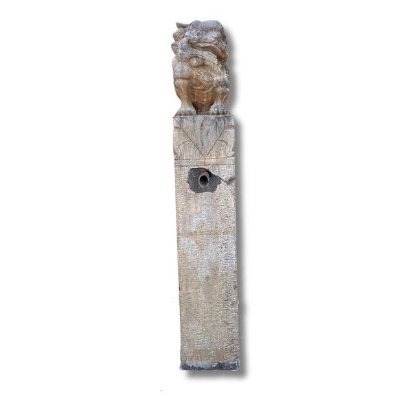 Gargouille temple lion gardien lion pierre naturelle stèle Fu-Dog sculpture de jardin chinois Chine jardin étang décoration statue gel et résistant aux intempéries