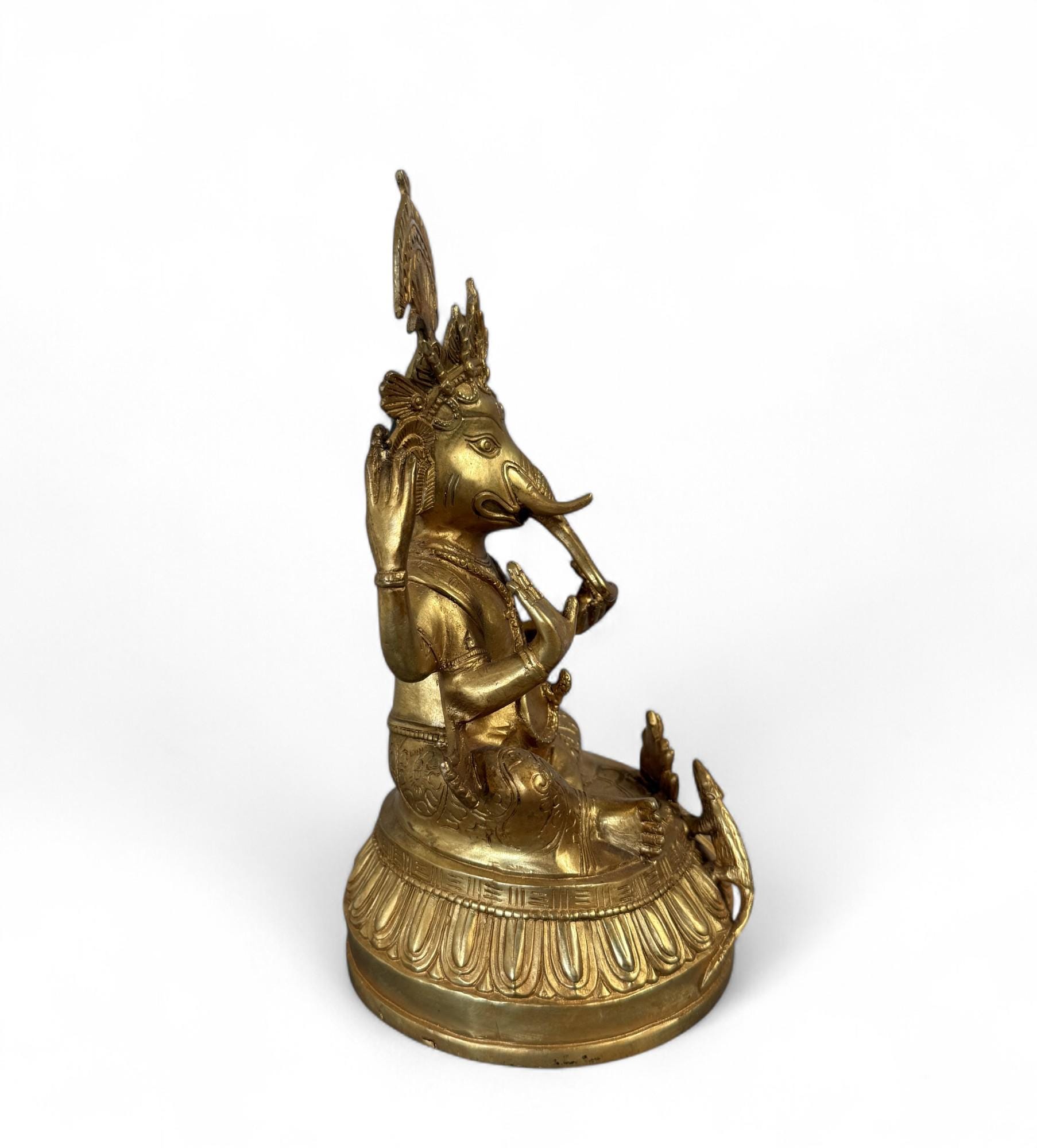 ガネーシャのブロンズ像 – ヒンドゥー教の象神、知恵と繁栄の神、精神