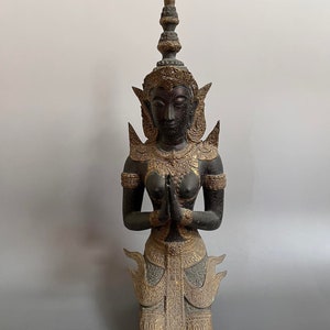 Temple guard Thailand 47 cm tall | Bronze figure | Thai Teppanom Sculpture | mythological angel | collector's item | Asiana