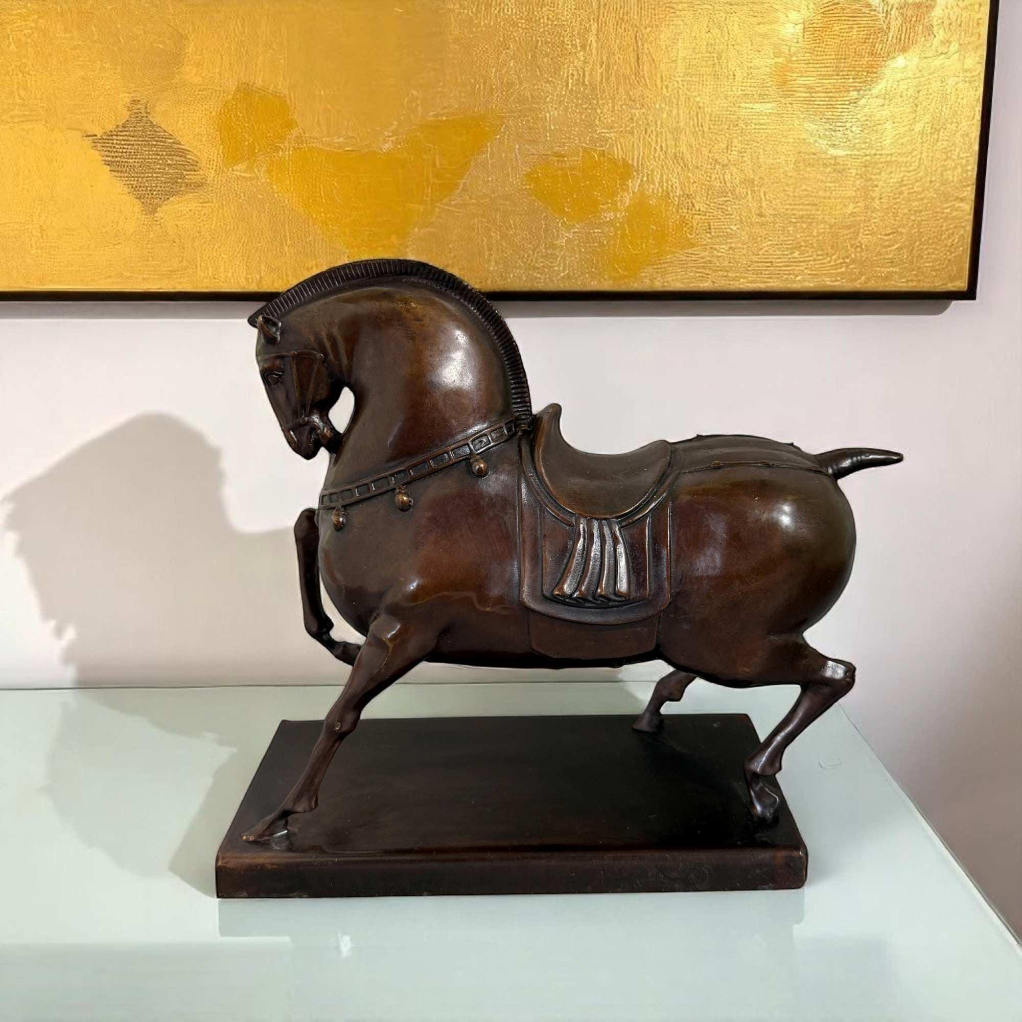 Bronze Horse Figurine | Feng Shui Poison | Zodiac Animal Horse | Chinese Decor | Collectible Sculpture | Home Accent
