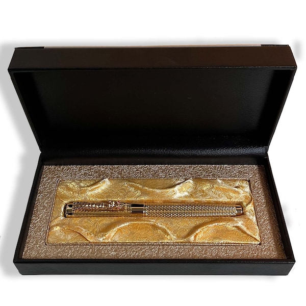 Füllfederhalter Goldfinger Dragon Pen Drachen Füller Geschenk Lederbox AsienLifeStyle