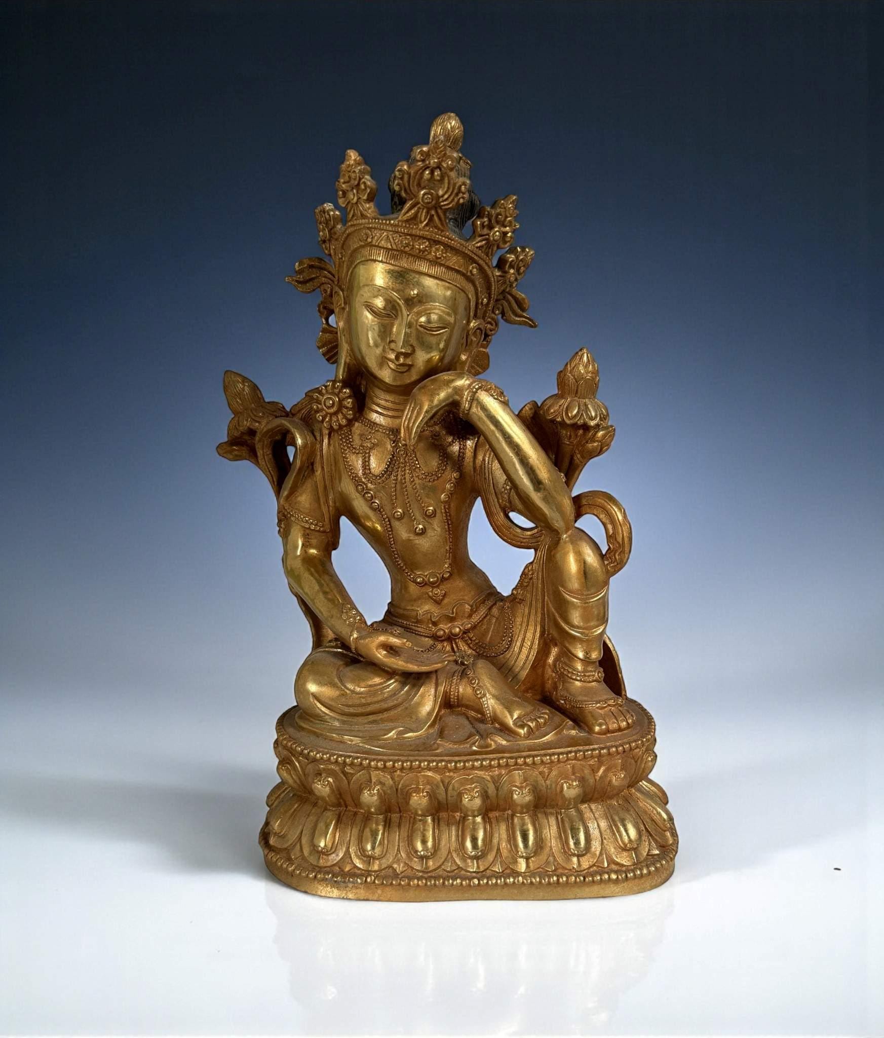 冠観音菩薩像（ブロンズ） – チベット（中国四川省） – 慈悲とマインド