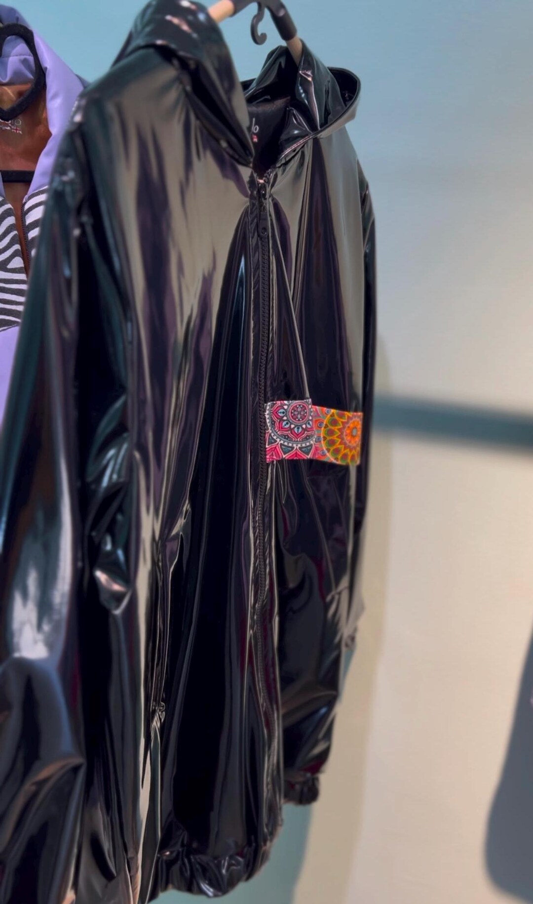 Black & Afro Heat Lined Zipper Cloak