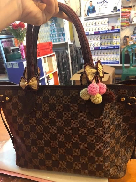 Louis Vuitton, Bags, Louis Vuitton Neverfull Mm Crochet Strap Covers