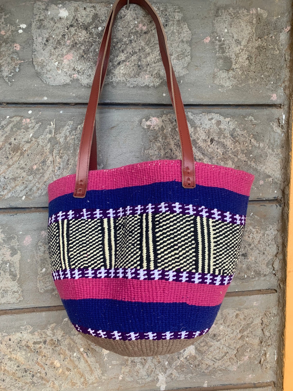 Beach bag Gift for her/tote hand bags/African Kiondo/African | Etsy