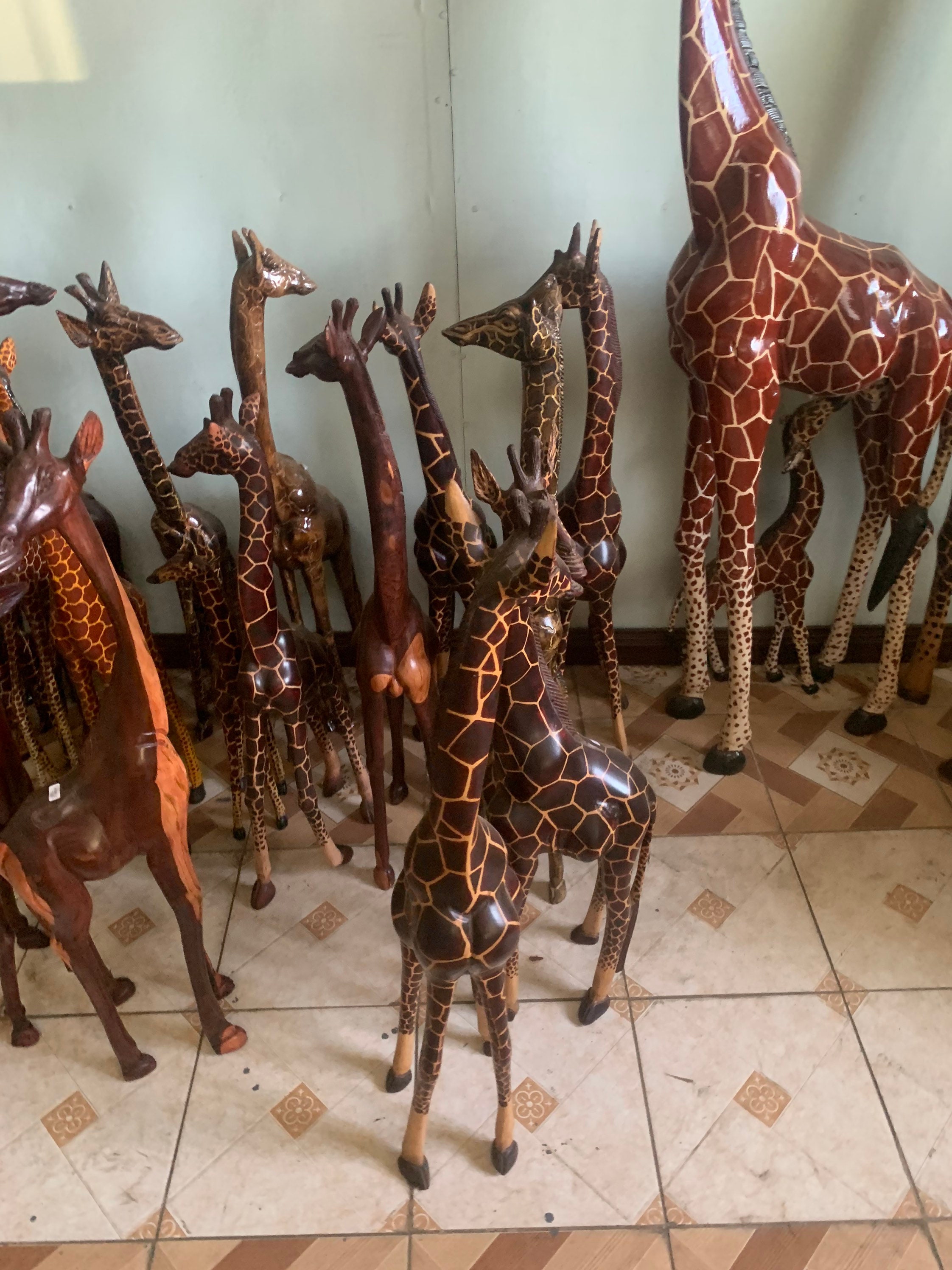 Wooden Giraffe Sculptures,giraffe Sculptures, Home Decoration