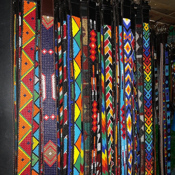 beaded tie belt