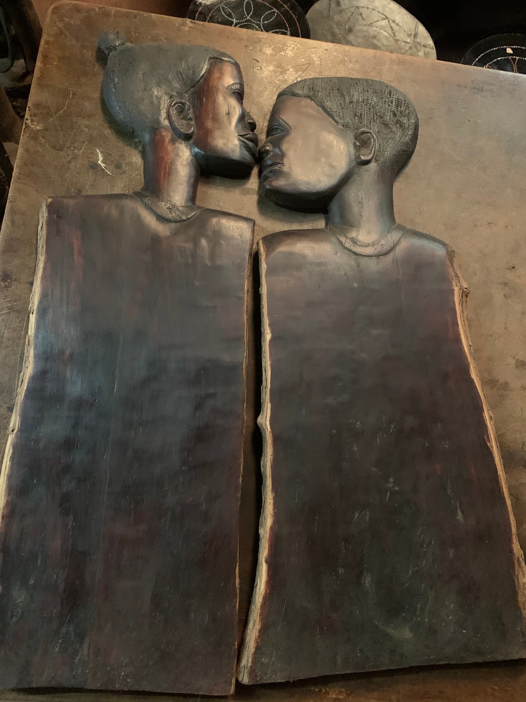 Man and Woman Decorative Sculpture, Home Decor, Stair Way Decor, FREE ...