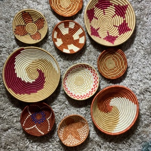 10 gebrannte Orange und Braune Wandbehang Körbe Set für | Etsy