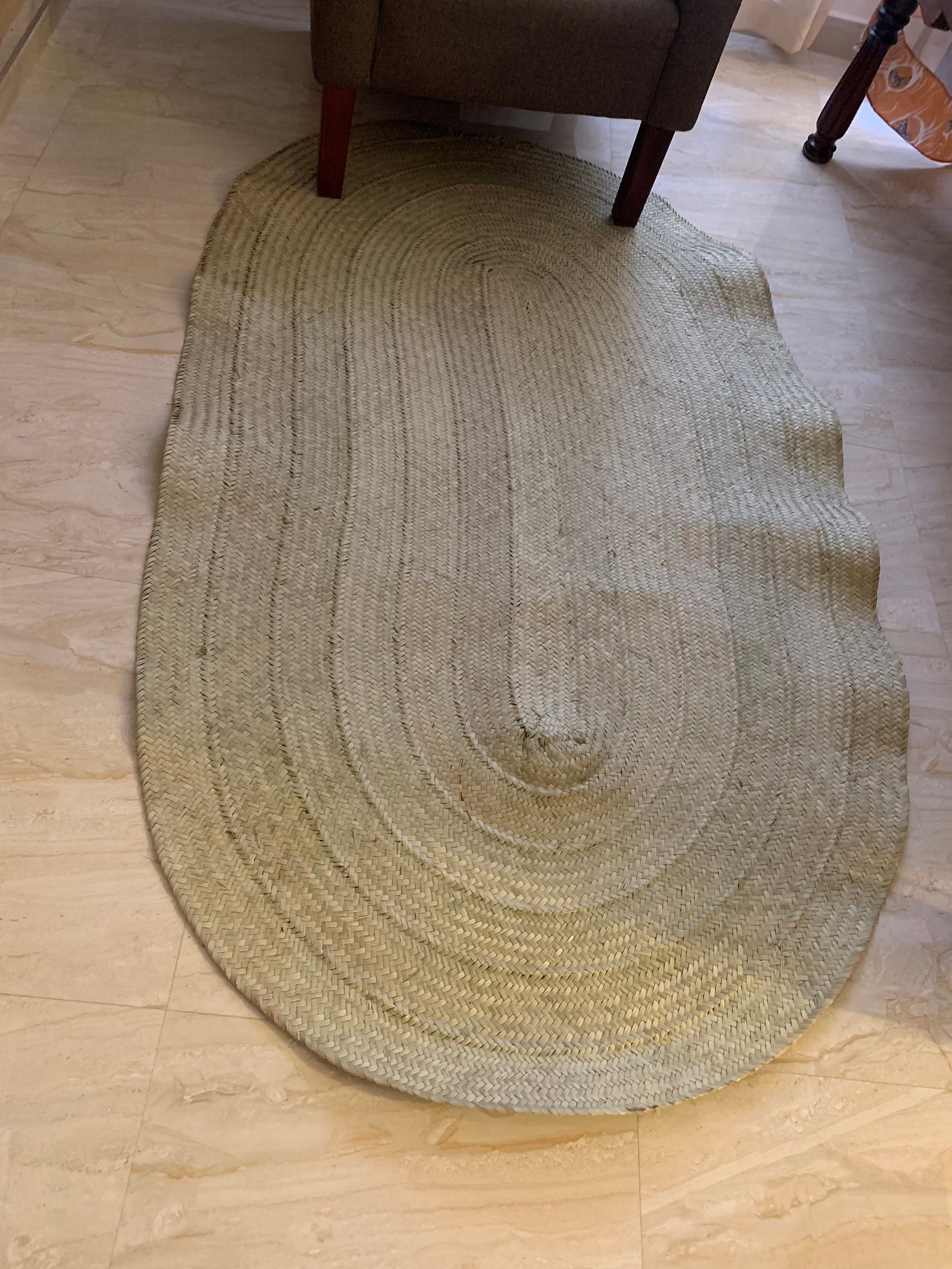 Natural color straw rug Fine weave straw mat Living room rug Etsy