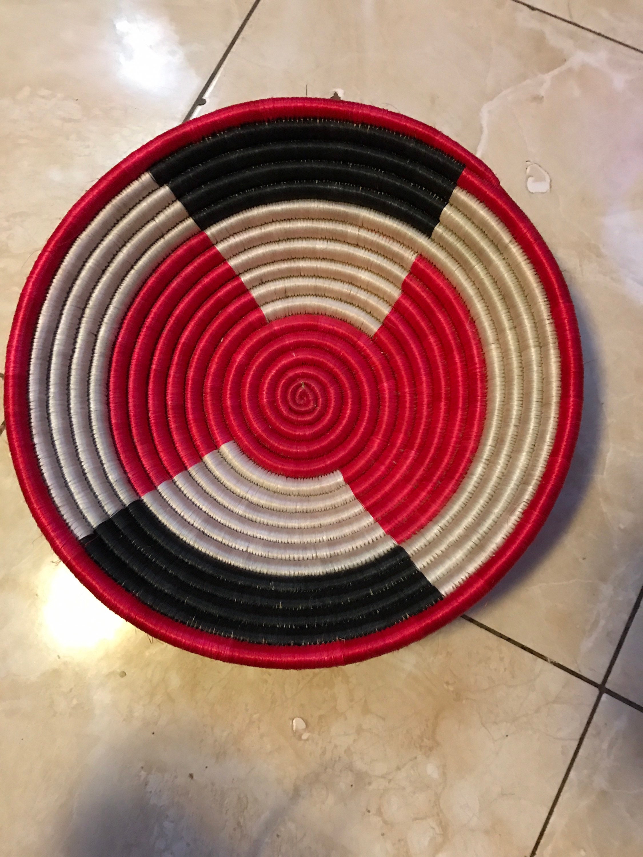 6 Red wall decor 6 wall hanging baskets Etsy