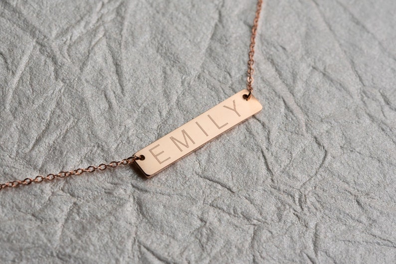 Personalized Coordinate Necklace Bar Name Necklace NB3670 image 6