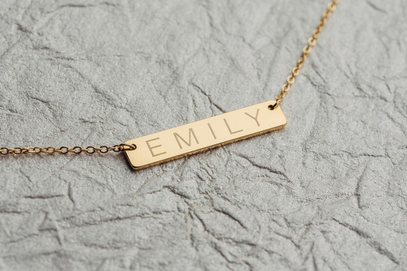 Personalized Coordinate Necklace Bar Name Necklace NB3670 image 7