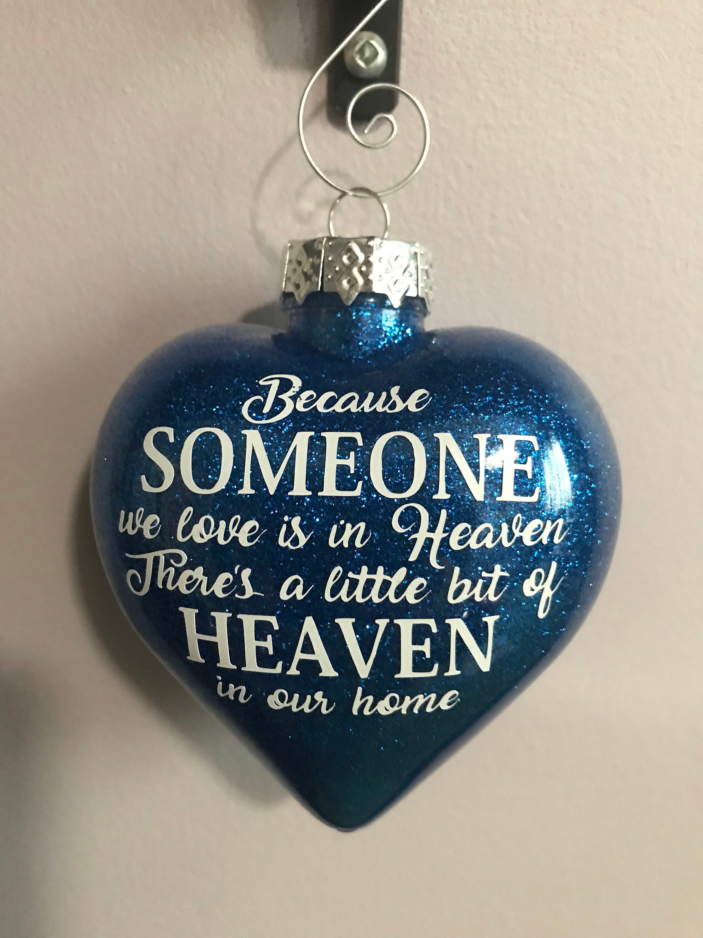 Weil jemand den wir lieben im Himmel Herz Ornament ist Etsy